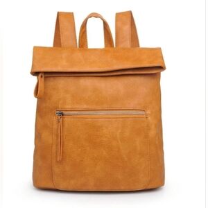 Urban Expressions Lennon Vegan Leather Backpack Mustard